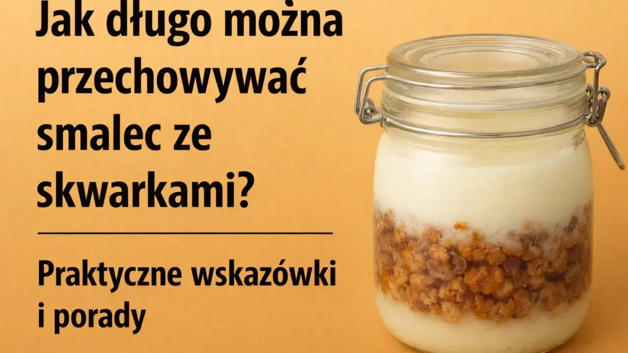 Smalec ze skwarkami w słoiku. Dowiedz się, ile może stać smalec w lodówce, by zachować świeżość. Praktyczne wskazówki.