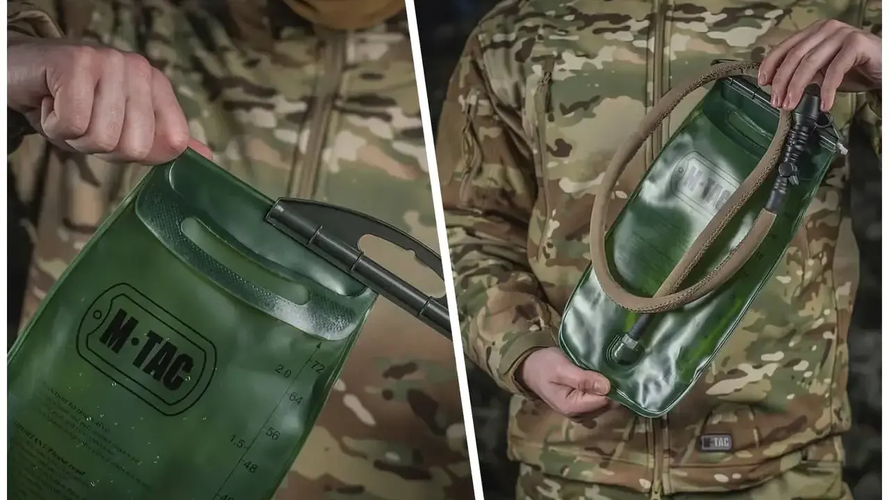Wkład hydracyjny M-Tac z rurką, gotowy do akcji. Idealny na wyprawy.