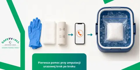 Procedura marche: rękawiczki, bandaże, telefon, lód. Pierwsza pomoc przy amputacji urazowej krok po kroku.