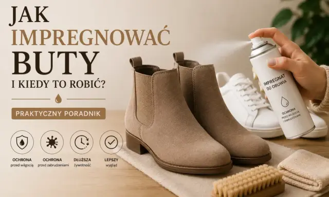 Spray do obuwia z membraną chroni zamszowe botki przed wilgocią i zabrudzeniami, zapewniając im dłuższą żywotność i lepszy wygląd.